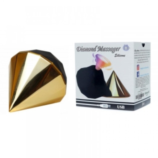 Вакуумный стимулятор для клитора золотистого цвета Boss series Diamond Air Massager