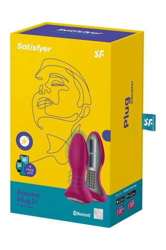 Анальна пробка з функцією керування зі смартфона Satisfyer Rotator Plug фуксія - 9