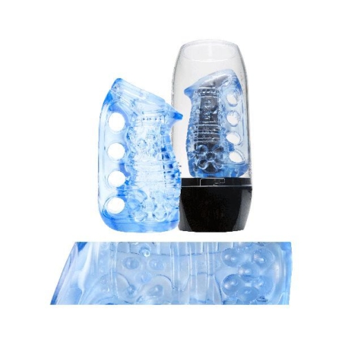 Мастурбатор Універсальний з рельєфною структурою Fleshlight Fleshskins Blue Ice Флешлайт - 6