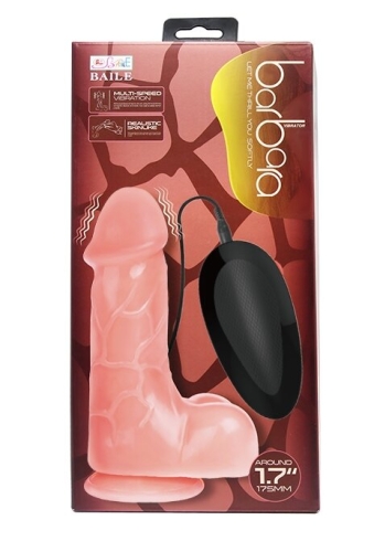 Вібратор на присоску тілесного кольору реалістичний LYBAILE BARBARA - 8