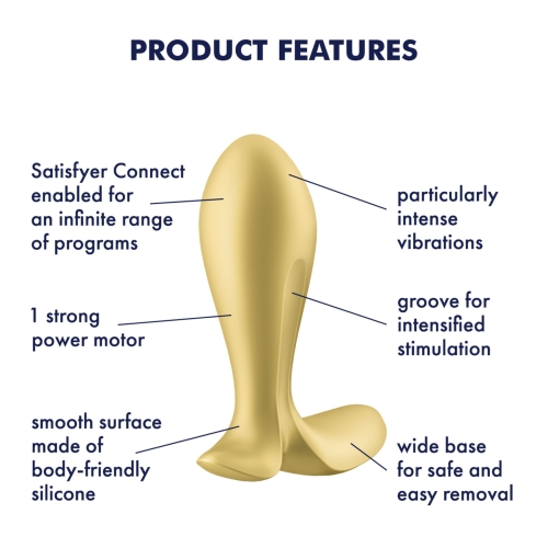 Анальний вібратор Satisfyer Intensity Plug золотий - 6