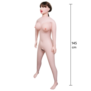 Секс-кукла с вагиной ртом и анусом бежевого цвета Hidden Desire Foxy Roxy Fuck Dolls 1450 мм