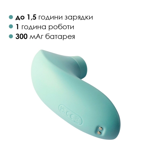 Вакуумний стимулятор для клітора блакитного кольору Svakom Pulse lite neo seafoam blue - 6