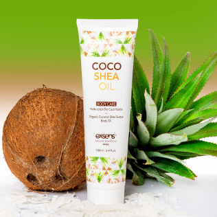 Органічне масажне масло з кокосовим ароматом Exsens Bio Massage Oil Coco Shea Oil 100 мл