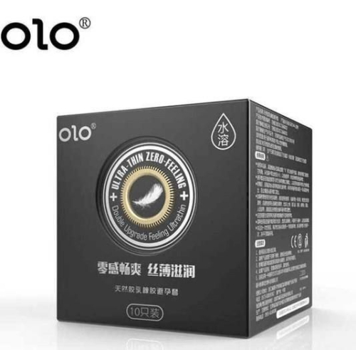 Презервативы гладкие из высококачественного каучука OLO Neo Black 10 штук - 1