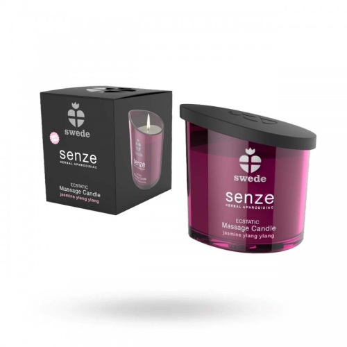 Свеча для массажа с ароматом жасмина и иланг-иланга Swede Senze Ecstatic Massage Candle 50 мл - 3