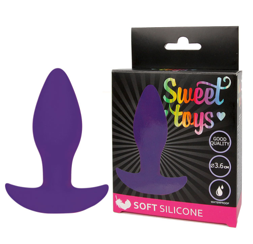 Втулка анальна фіолетова L 85 мм D 36 мм SWEET TOYS - 1