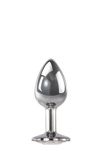 Анальна пробка з камінчиком сріблястого кольору Adam &amp;amp; Eve Anal plug smal - 5
