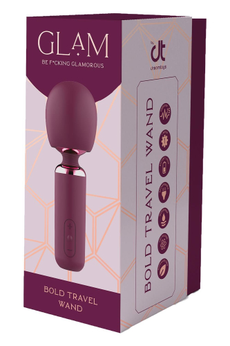 Вибратор Ванд в форме микрофона фиолетового цвета Deam Toys Glam Bold Travel - 5