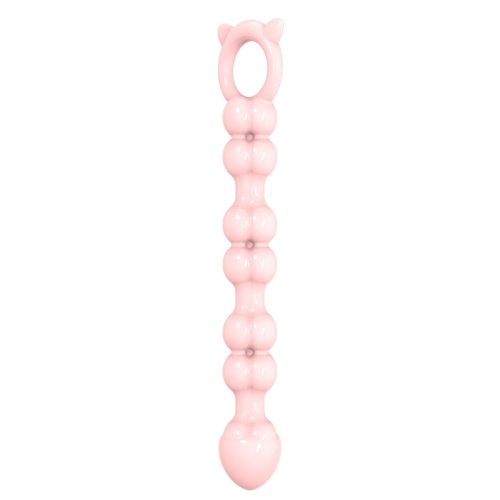 Анальні намисто кулястої спіральної форми тілесні Meleon Tide Anal Beads - 3