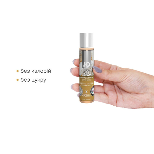 Смазка съедобная для орального секса вкус ванили System JO H2O 30 мл - 2