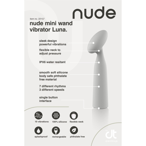Точечный вибратор в форме мини-микрофона серый Dream Toys NUDE LUNA - 11