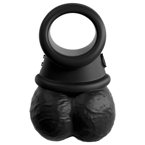 Насадка для страпона мошонка с вибрацией черная Pipedream King Cock Elite - 2