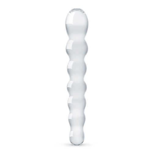 Скляний фалоімітатор у вигляді намистин Gildo Glass Dildo - 1
