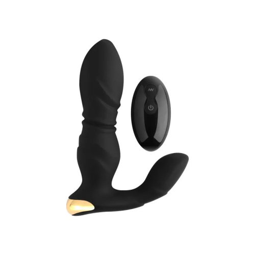 Вібростимулятор для простати Fervent Remote Control Thrusting Prostate Massager чорного кольору - 2