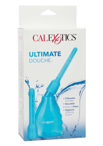 Анальний душ із двома насадками синього кольору California Exotic Novelties - 7