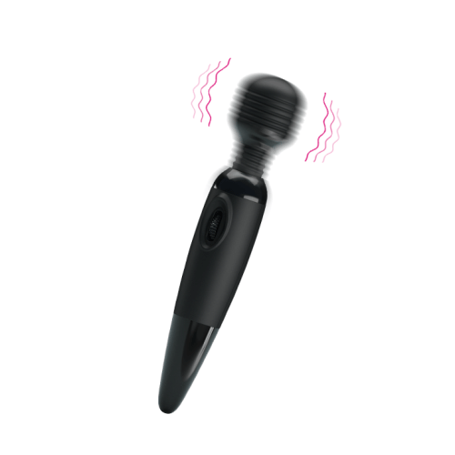 Вибромассажер микрофон для интимных мест чёрный Pretty Love Power Wand BW-055009 - 6