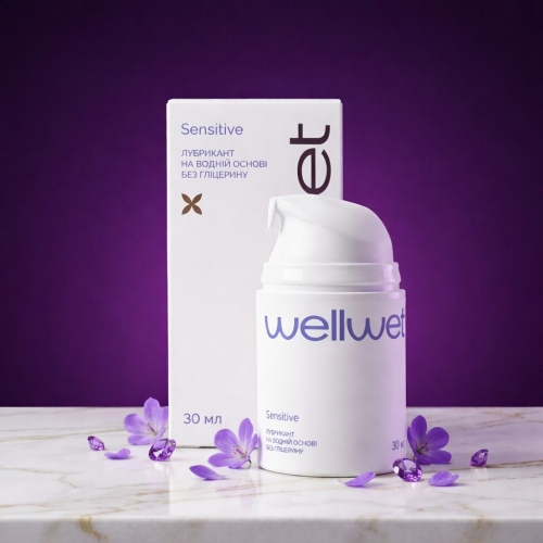 Лубрикант без глицерина на водной основе WellWet Sensitive 30 мл - 1