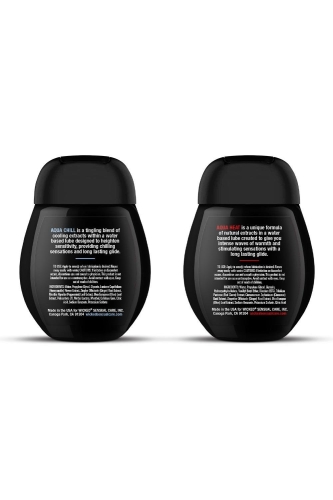 Набор лубрикантов на водной основе охлаждение и разогрев Wicked Sensual Care Sensation Kit 45+45 мл - 3