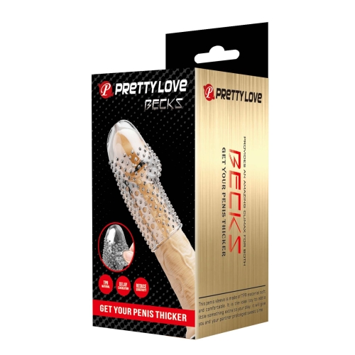 Насадка прозора, що стимулює на член, Lybaile Pretty Love Becks - 8