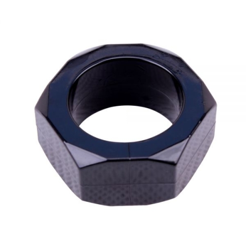 Ерекційне кільце у формі гайки чорного кольору Chisa Nust Bolts Cock Ring - 2