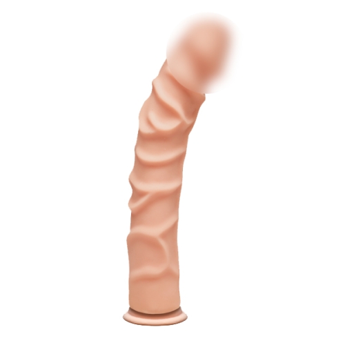 Фалоімітатор 22,5 см/4,6 см реалістичний на присоску Doc Johnson The D-Ragin D-10 Inch With Balls-ULTRASKYN - 1