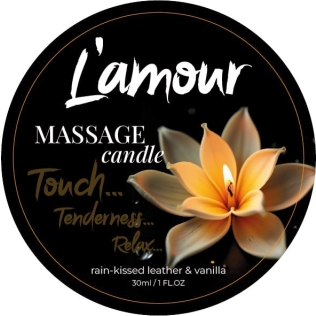 Массажная свеча с ароматом ванили L'amour Rain-Kissed Leather 30 мл