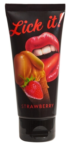 Лубрикант їстівний зі смаком полуниці Lick-it Strawberry 100 мл - 1