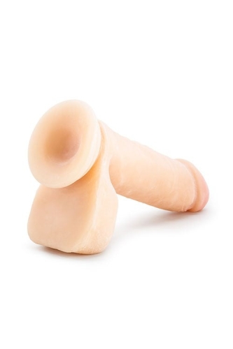 Фалоімітатор реалістичний з мошонкою на присосці бежевий Blush Au Naturel Sensa Feel - 4