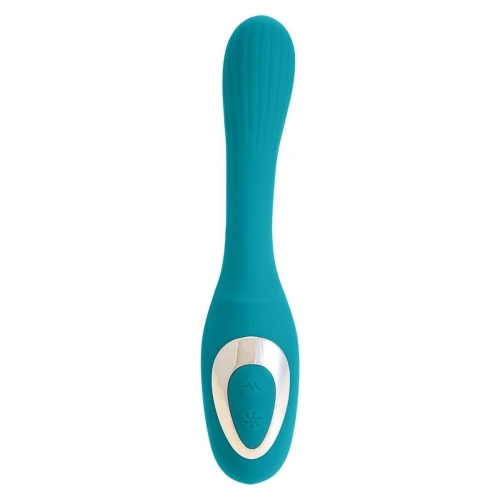 Двойной вибратор для точки G и клитора с вакуумом бирюзовый S Pleasures Dual Suction - 3