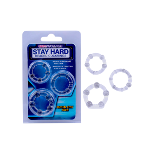 Эрекционные кольца на член 3 штуки разного размера прозрачные Stay Hard