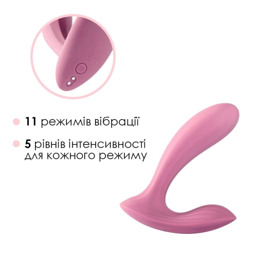 Смарт вібратор в рожевий трусики Svakom Erica Romantic 2 мотора - 4