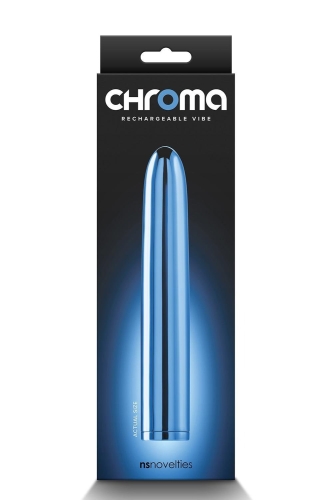 Вибратор классический вагинальный голубой NS Novelties Chroma - 3