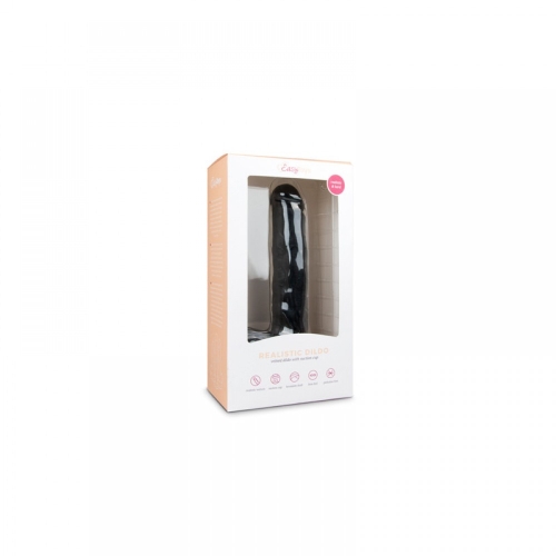 Фаллоимитатор реалистичный черный на присоске EASYTOYS 29.5 CM - 4