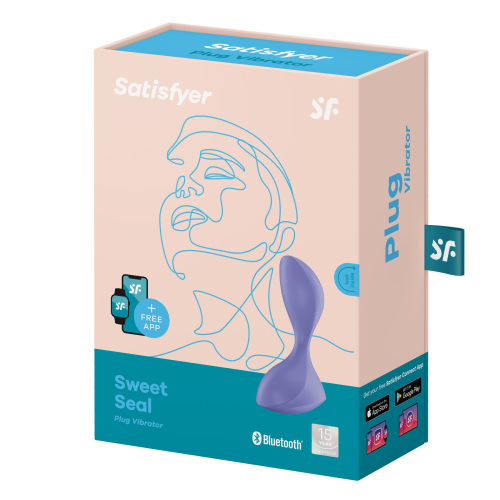 Анальна вібропробка з керуванням зі смартфона фіолетового кольору Satisfyer Sweet Seal Lilac - 6