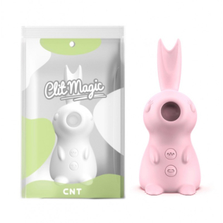 Вакуумный вибратор кролик 3 в 1 розовый Cnt Kissing Bunny 