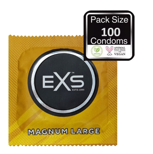 Презервативы большого размера прозрачного цвета EXS Magnum extra large №1 100 штук - 1