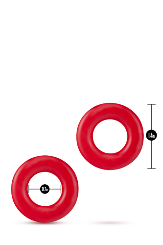 Набір ерекційних кілець для продовження ерекції червоні STAY HARD Donut RINGS - 4