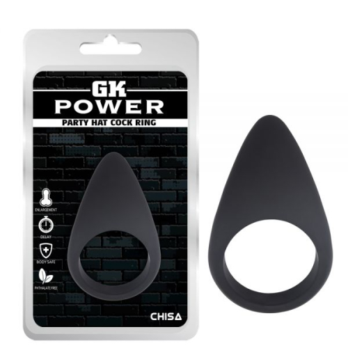 Ерекційне кільце на пеніс чорне Party Hat Cock Ring Chisa - 1