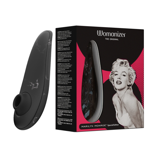 Вакуумний кліторальний стимулятор чорного кольору Womanizer Marilyn Monroe - 1