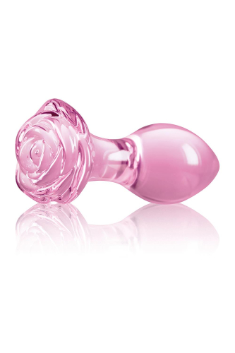 Анальний скляний затор рожевого кольору NS Novelties Crystal rose - 4