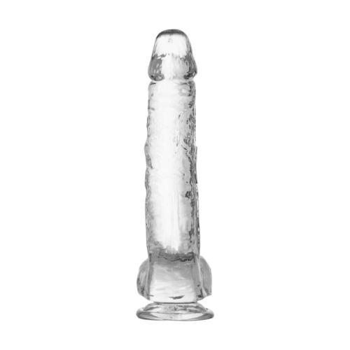Фалоімітатор реалістичний на присосці прозорого кольору Cnt Crystal Beginner Dildo - 2