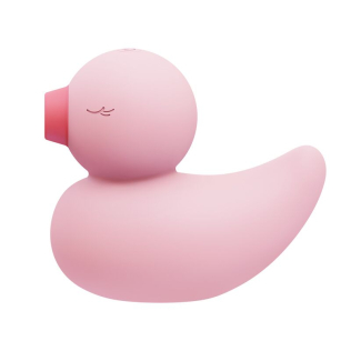 Вакуумный клиторальный стимулятор в виде уточки розового цвета CuteVibe Ducky