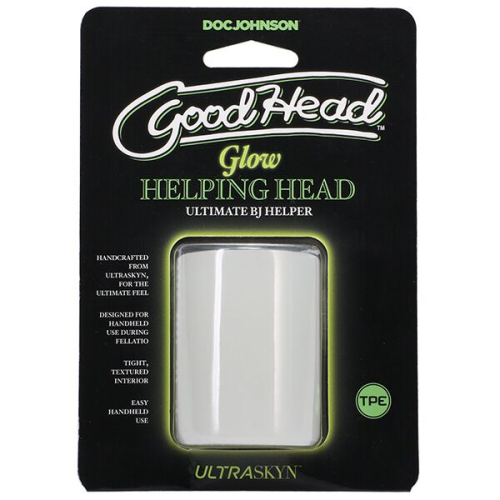 Мастурбатор для члена прозорий Doc Johnson GoodHead Glow Helping Head - 5