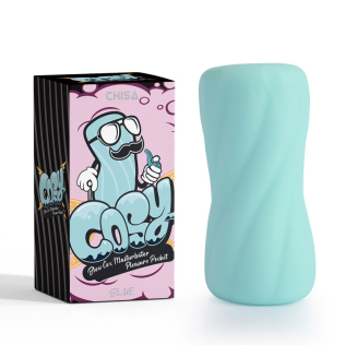 Мастурбатор для мужчин голубого цвета Chisa Blow Cox Pleasure Pocket