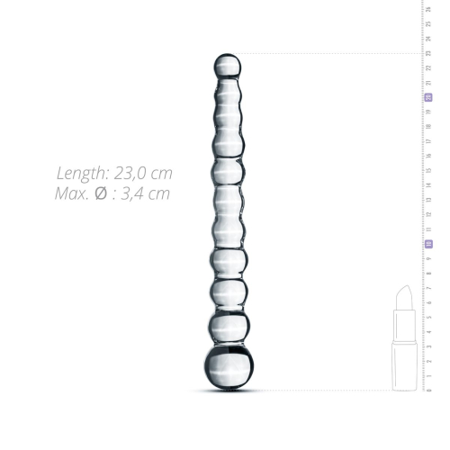 Скляний дилдо у вигляді намистин Gildo Glass Dildo - 4