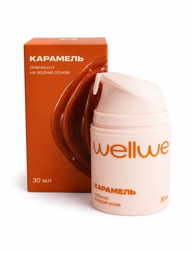 Оральный лубрикант на водной основе со вкусом Карамели wellwet 30 мл - 1