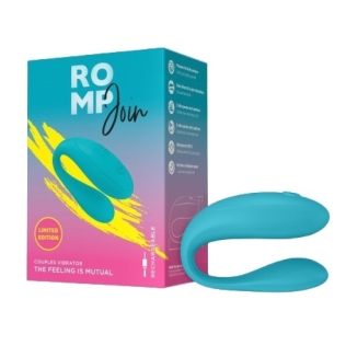 Вібратор для пар силіконовий бірюзовий Romp Join