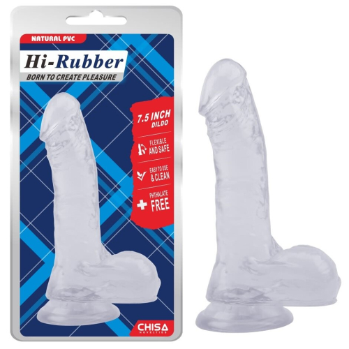 Фаллос на присоске реалистичный прозрачный CHISA 7.5 Inch Dildo Clear - 1