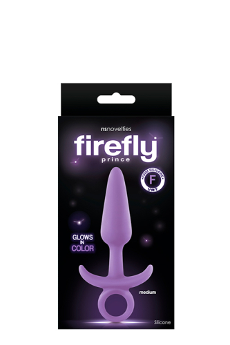 Анальна пробка що світиться фіолетового кольору NS Novelties Firefly prince medium - 2